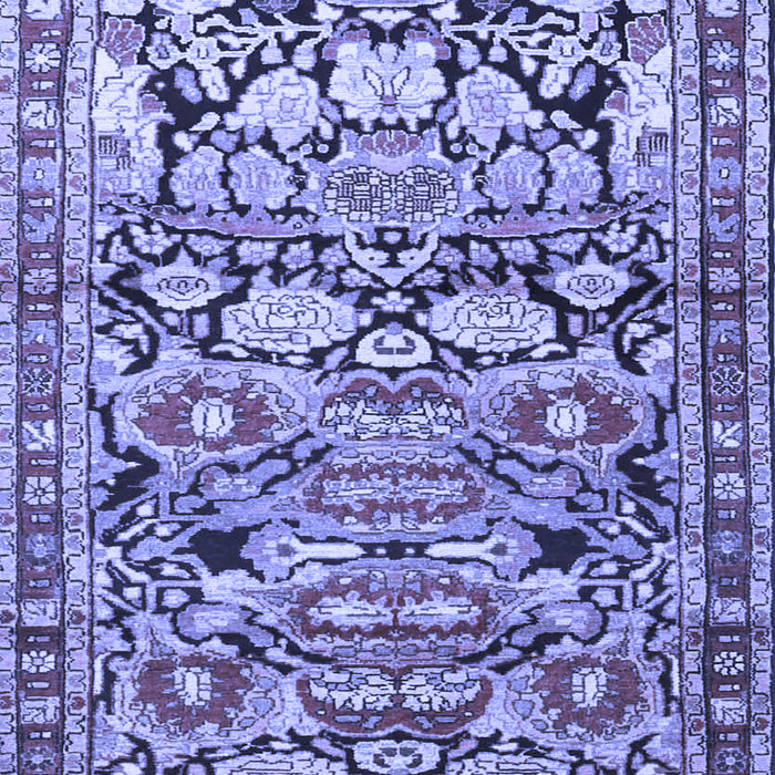 Machine Washable Persian Blue Traditional Rug, wshtr4019blu