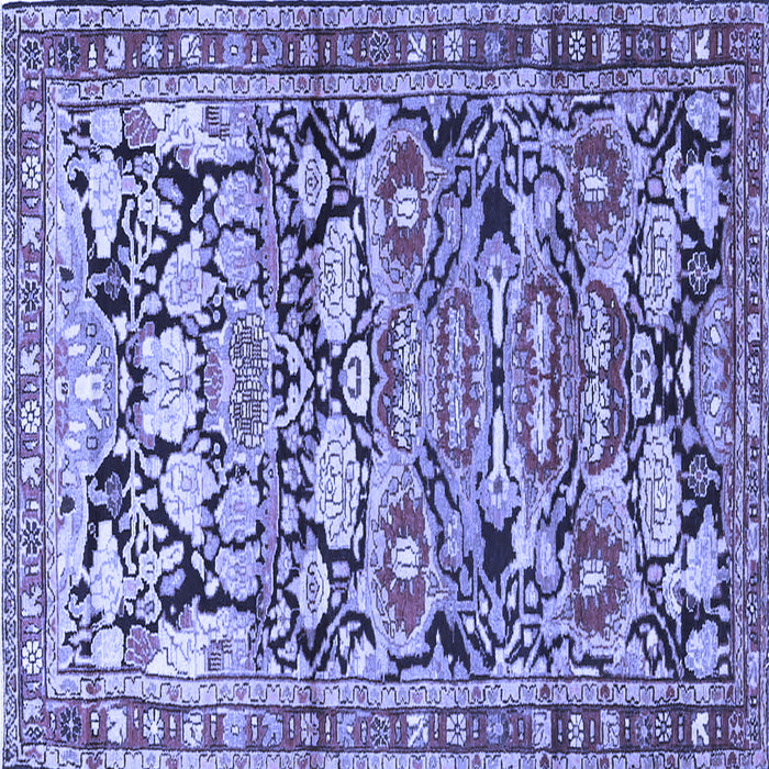Square Persian Blue Traditional Rug, tr4019blu