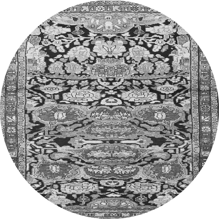 Machine Washable Persian Gray Traditional Rug, wshtr4019gry