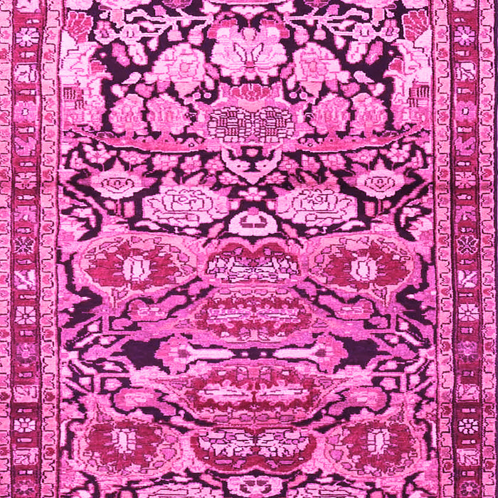 Machine Washable Persian Pink Traditional Rug, wshtr4019pnk