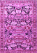 Machine Washable Persian Purple Traditional Area Rugs, wshtr4019pur