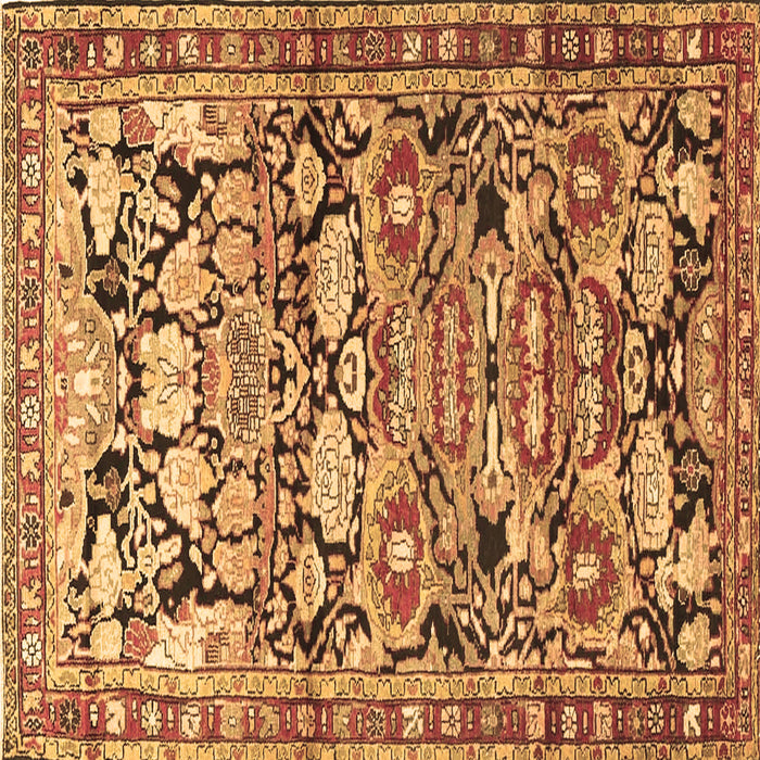 Square Machine Washable Persian Brown Traditional Rug, wshtr4019brn