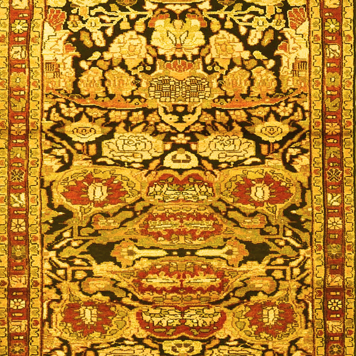 Machine Washable Persian Yellow Traditional Rug, wshtr4019yw