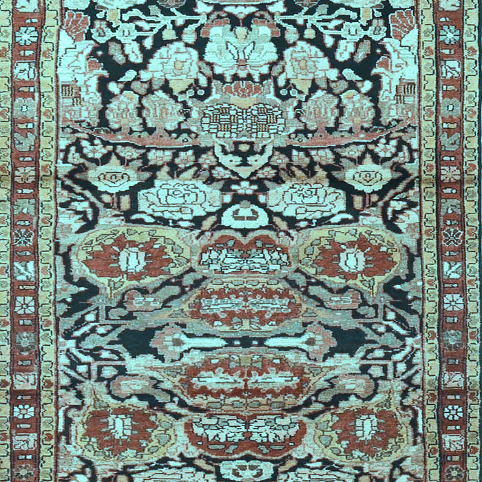 Machine Washable Persian Light Blue Traditional Rug, wshtr4019lblu