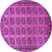 Round Southwestern Purple Country Rug, tr401pur