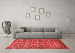 Country Red Washable Rugs