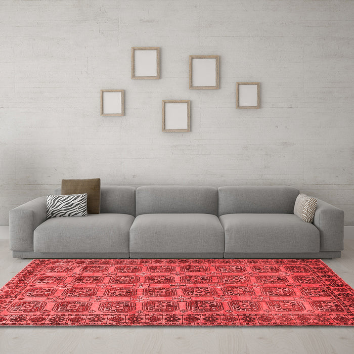 Country Red Washable Rugs