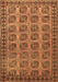 Machine Washable Southwestern Brown Country Rug, wshtr401brn