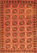 Serging Thickness of Machine Washable Southwestern Orange Country Area Rugs, wshtr401org
