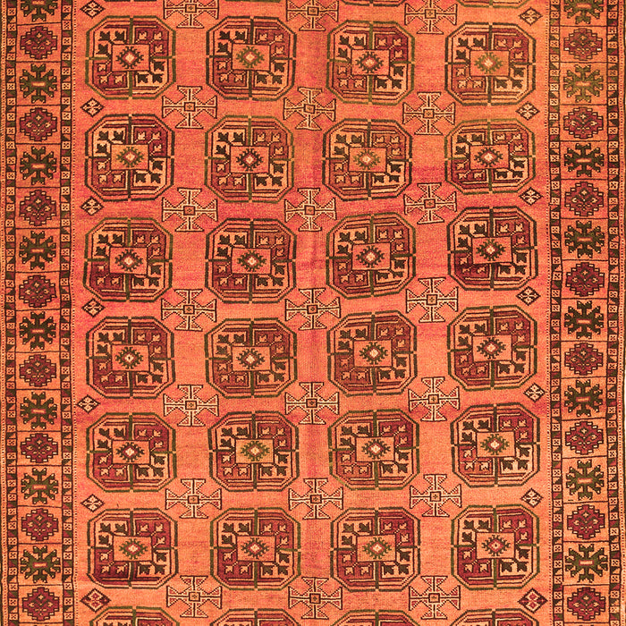 Serging Thickness of Machine Washable Southwestern Orange Country Area Rugs, wshtr401org