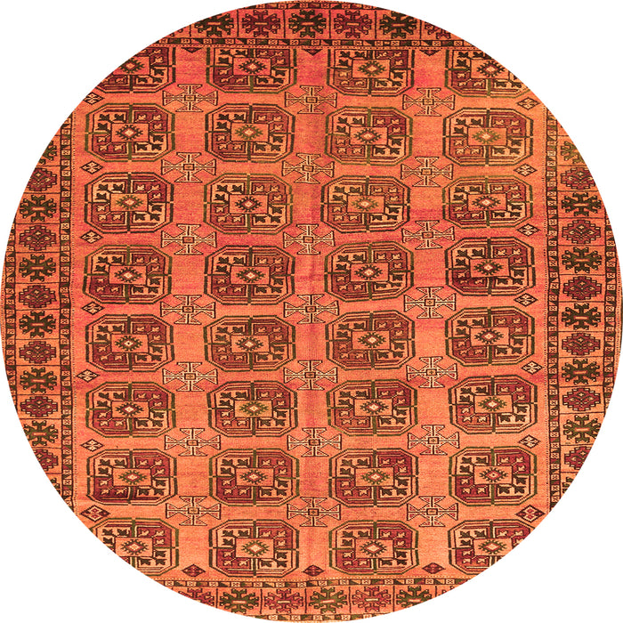 Square Southwestern Orange Country Rug, tr401org