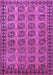 Machine Washable Southwestern Purple Country Area Rugs, wshtr401pur