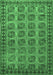 Southwestern Emerald Green Country Rug, tr401emgrn