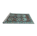 Sideview of Machine Washable Persian Light Blue Traditional Rug, wshtr4020lblu