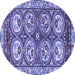 Round Persian Blue Traditional Rug, tr4020blu