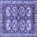 Square Persian Blue Traditional Rug, tr4020blu