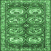 Square Persian Emerald Green Traditional Rug, tr4020emgrn