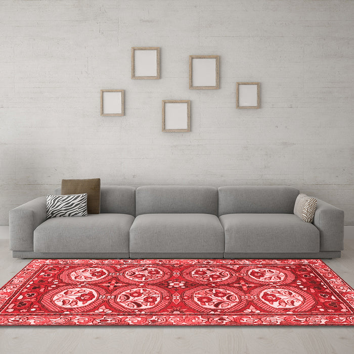 Traditional Red Washable Rugs