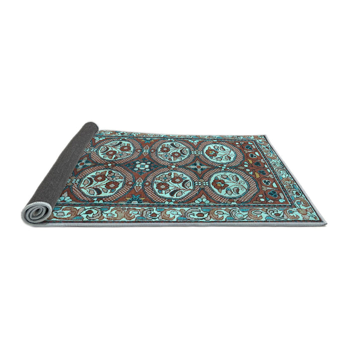 Sideview of Persian Light Blue Traditional Rug, tr4020lblu