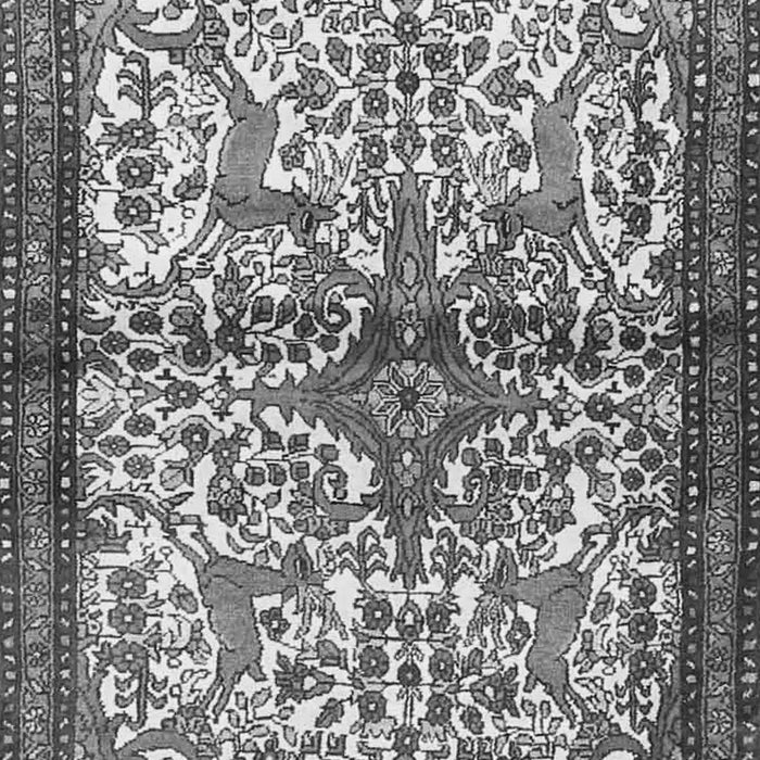 Serging Thickness of Machine Washable Persian Gray Traditional Rug, wshtr4021gry