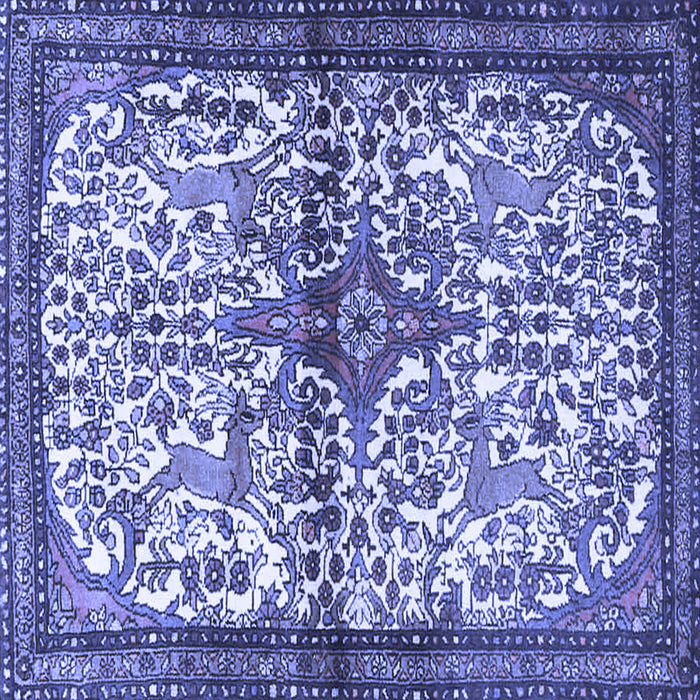 Square Persian Blue Traditional Rug, tr4021blu