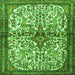Serging Thickness of Persian Green Traditional Rug, tr4021grn