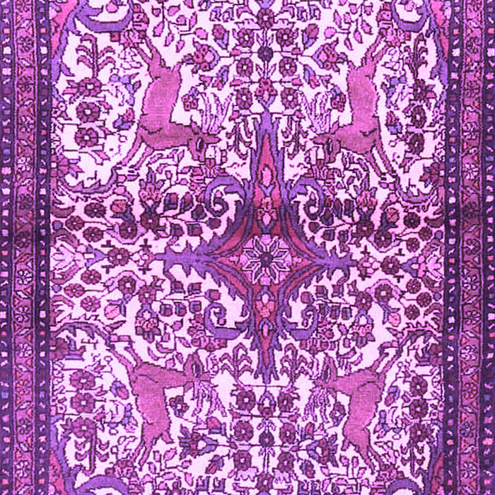 Machine Washable Persian Purple Traditional Area Rugs, wshtr4021pur