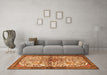 Machine Washable Persian Orange Traditional Area Rugs in a Living Room, wshtr4021org