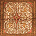 Serging Thickness of Persian Orange Traditional Rug, tr4021org