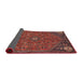 Sideview of Traditional Rust Pink Persian Rug, tr4022