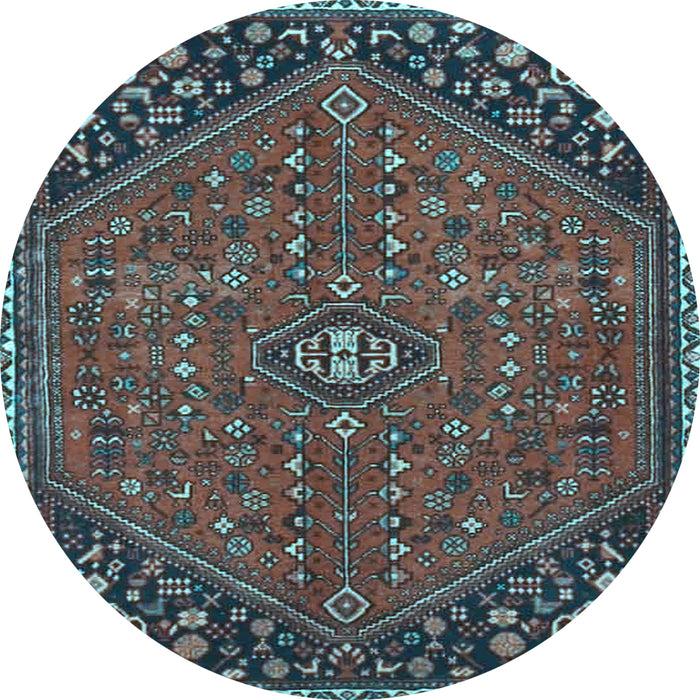 Round Persian Light Blue Traditional Rug, tr4022lblu