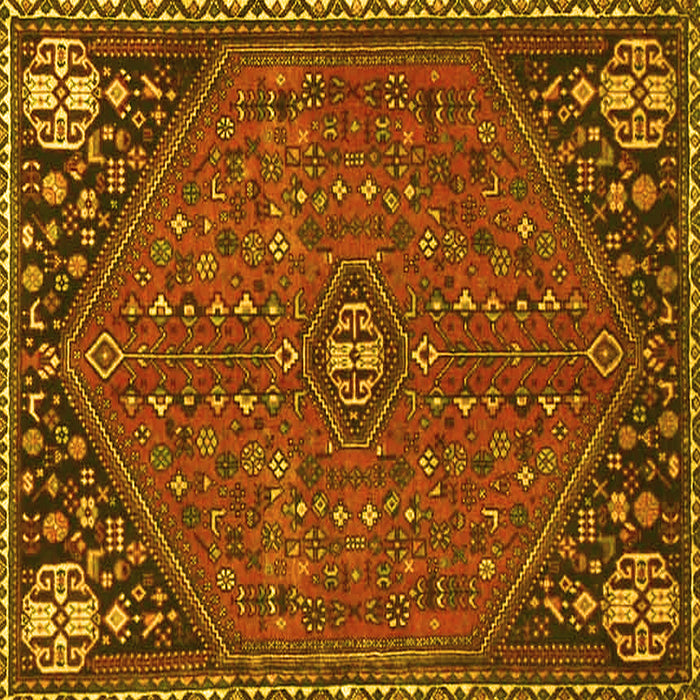 Square Persian Yellow Traditional Rug, tr4022yw