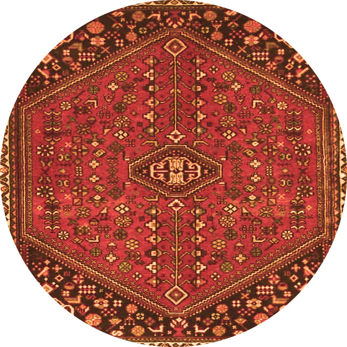 Square Persian Orange Traditional Rug, tr4022org