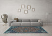 Machine Washable Persian Light Blue Traditional Rug in a Living Room, wshtr4022lblu