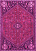 Machine Washable Persian Pink Traditional Rug, wshtr4022pnk