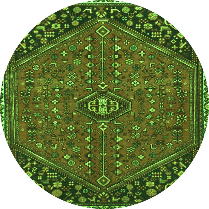 Machine Washable Persian Green Traditional Area Rugs, wshtr4022grn