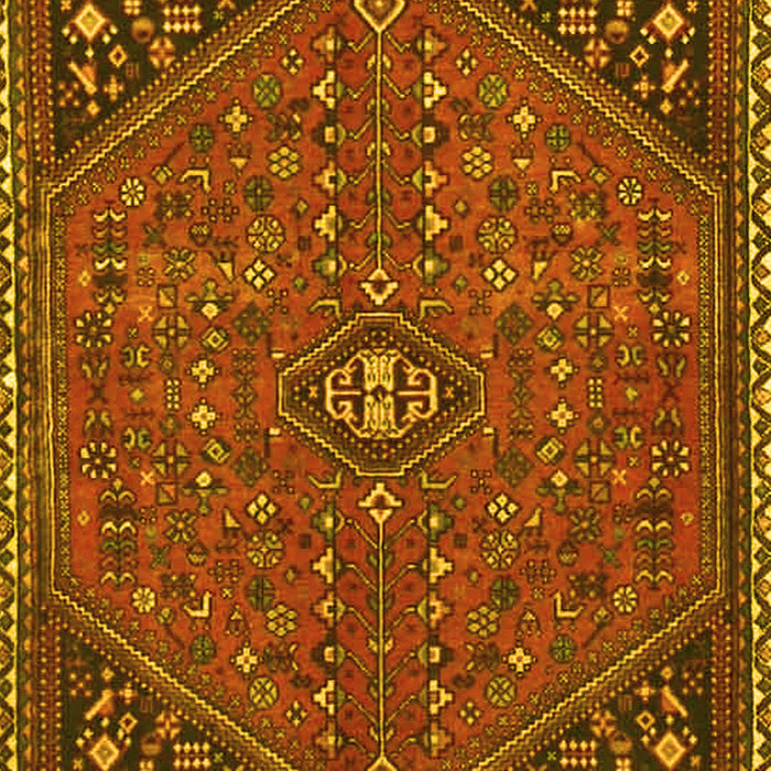 Machine Washable Persian Yellow Traditional Rug, wshtr4022yw