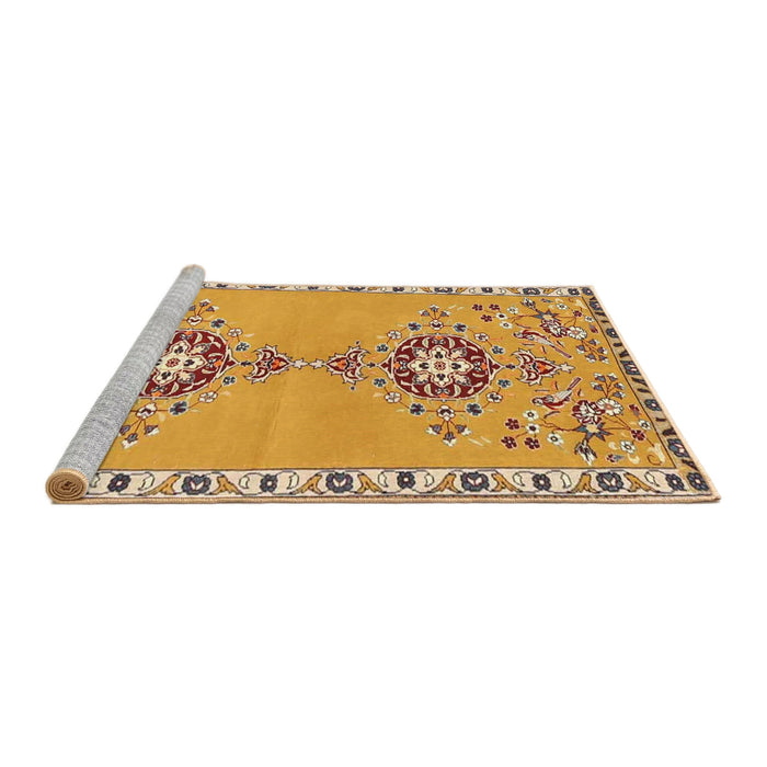 Sideview of Machine Washable Traditional Red Rug, wshtr4023