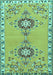 Machine Washable Persian Turquoise Traditional Area Rugs, wshtr4023turq