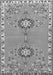 Serging Thickness of Machine Washable Persian Gray Traditional Rug, wshtr4023gry