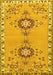 Machine Washable Persian Yellow Traditional Rug, wshtr4023yw