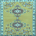 Square Persian Light Blue Traditional Rug, tr4023lblu