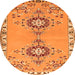 Square Persian Orange Traditional Rug, tr4023org