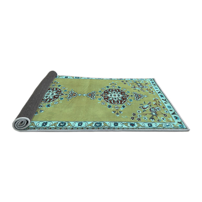 Sideview of Persian Light Blue Traditional Rug, tr4023lblu