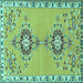 Square Persian Turquoise Traditional Rug, tr4023turq