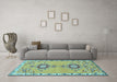 Machine Washable Persian Light Blue Traditional Rug in a Living Room, wshtr4023lblu