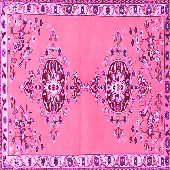 Square Persian Pink Traditional Rug, tr4023pnk