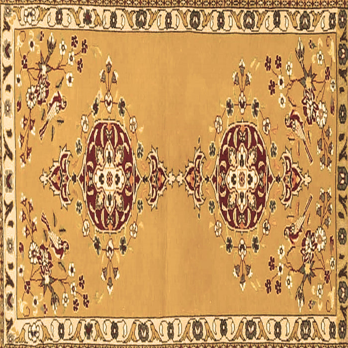 Square Persian Brown Traditional Rug, tr4023brn