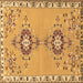 Square Persian Brown Traditional Rug, tr4023brn