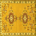 Square Machine Washable Persian Yellow Traditional Rug, wshtr4023yw